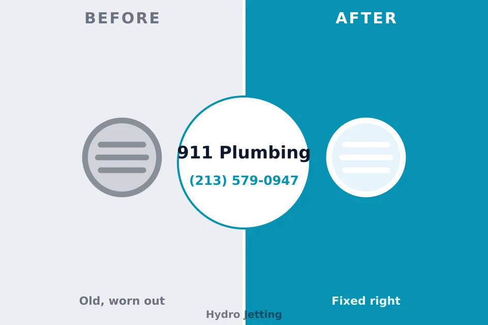 Before and after: plumbing repair Lansing, IA